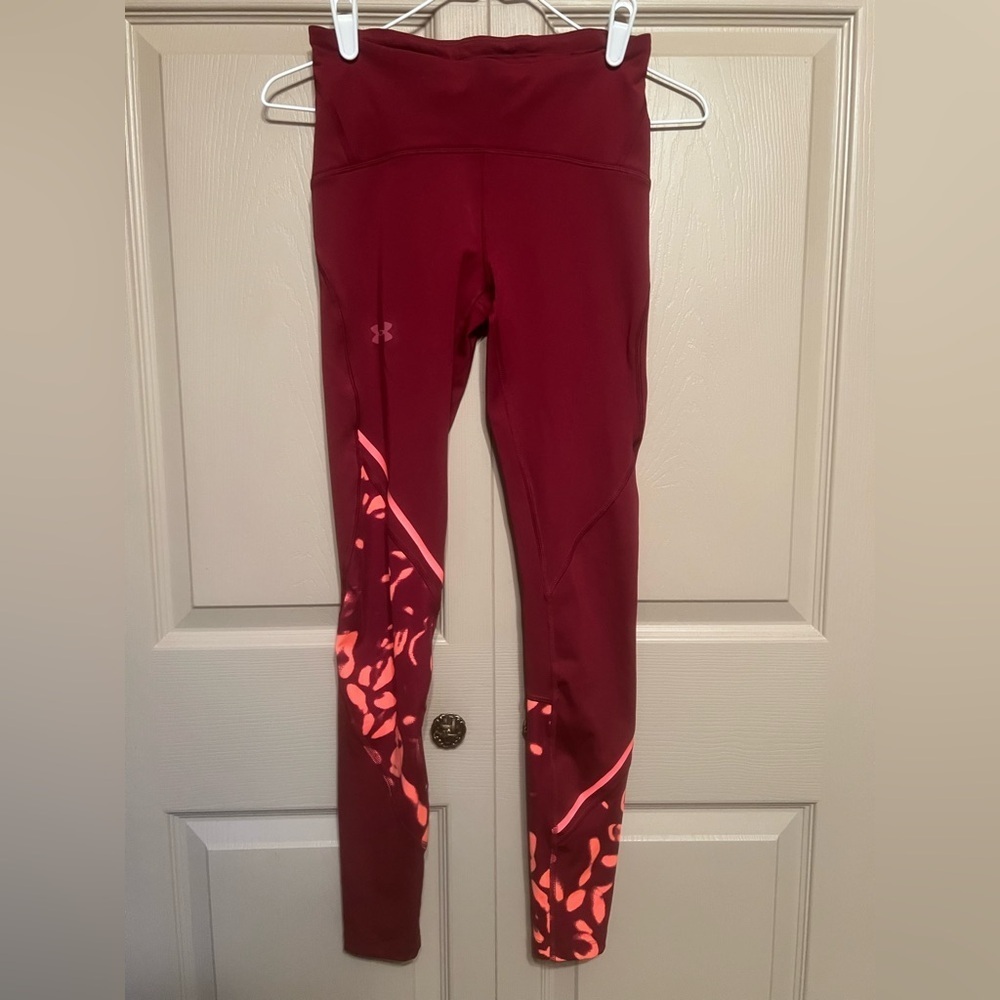 Under Armour Burgundy Compression Leggings
